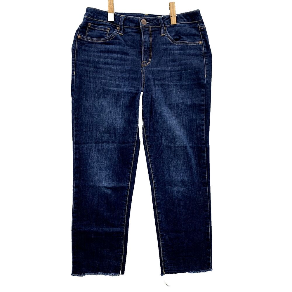 Seven 7 Jeans Women's 8 Straight Crop 90's Classic Minimalist Academia Casual